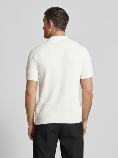 Cinque Regular Fit Poloshirt mit Strukturmuster Modell 'FLAVI' Offwhite 5