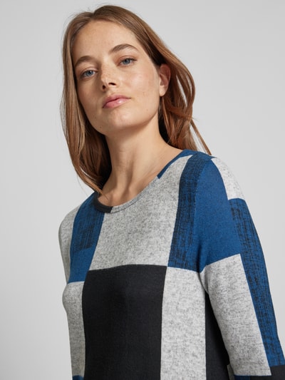 Apricot Mini-jurk met ronde hals Marineblauw - 3