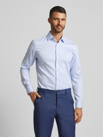 Jake*s Slim Fit Business-Hemd mit Kentkragen Bleu 4