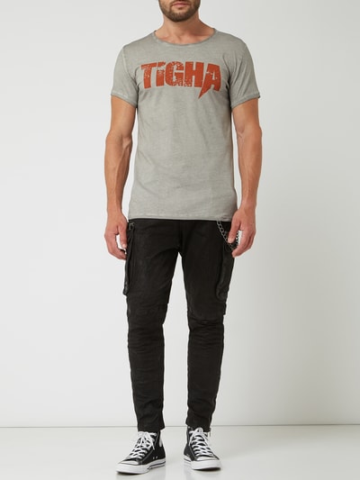 Tigha T-Shirt mit Logo-Print Modell 'Splashes'  Hellgrau 1