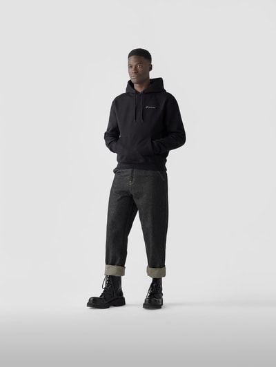 Jacquemus Hoodie mit Label-Stitching Schwarz 1