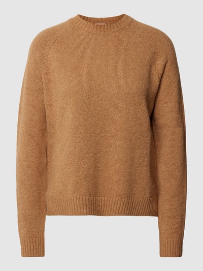 BOSS Strickpullover mit Rundhalsausschnitt Modell 'Febisan' Camel 1