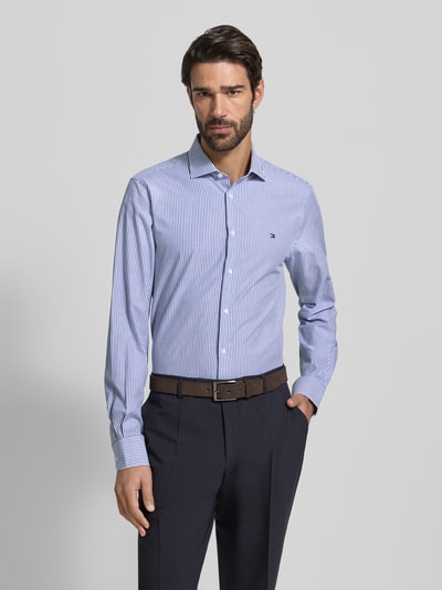 Tommy Hilfiger Tailored Slim fit zakelijk overhemd van puur katoen Koningsblauw - 4