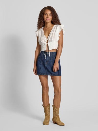 Only Relaxed Fit Top aus Viskose-Mix Modell 'ZEVEN' Weiss 1
