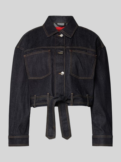 HUGO Oversized Jeansjacke aus Baumwoll-Mix Modell 'GALATA' Dunkelblau 2