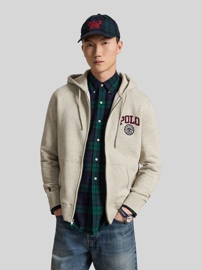 Polo Ralph Lauren Regular Fit Sweatjacke aus Baumwoll-Mix Hellgrau 4