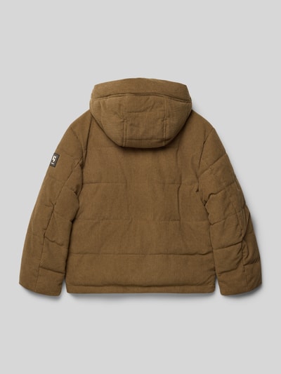 Garcia Regular Fit Winterjacke in Stepp-Optik mit Logo-Patch Camel 3