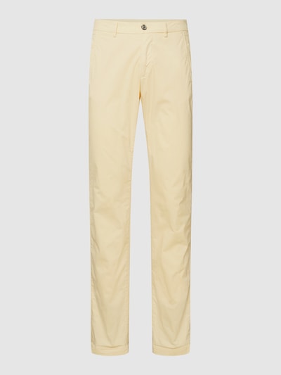 Mason's Stoffen broek met paspelzakken, model 'Torino' Pastelgeel - 2