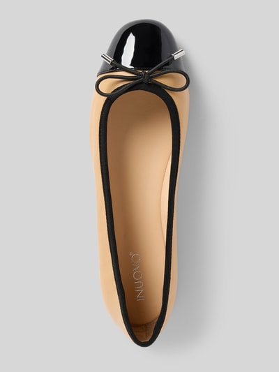 INUOVO Ballerinas mit Schleifendetail Beige 3