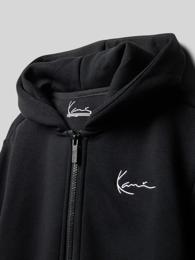 KARL KANI Bluza rozpinana o kroju regular fit z mieszanki bawełny z zamkiem błyskawicznym Czarny 2