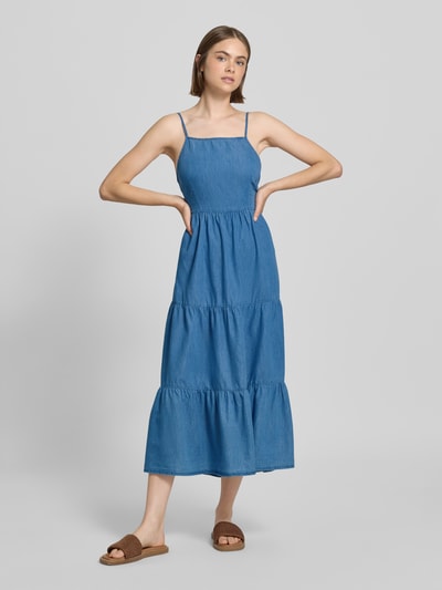 Only Sukienka casualowa o linii A z mieszanki bawełny i lyocellu model ‘RINA’ Jeansowy niebieski 1