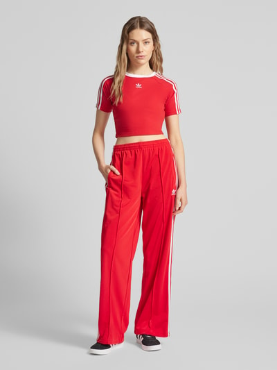 adidas Originals Sweatbroek met elastische band Donkerrood - 1