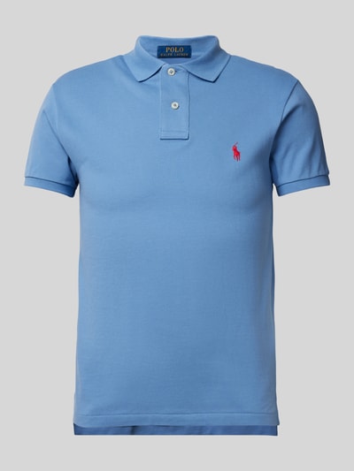 Polo Ralph Lauren Poloshirt mit Label-Stitching Jeansblau 1