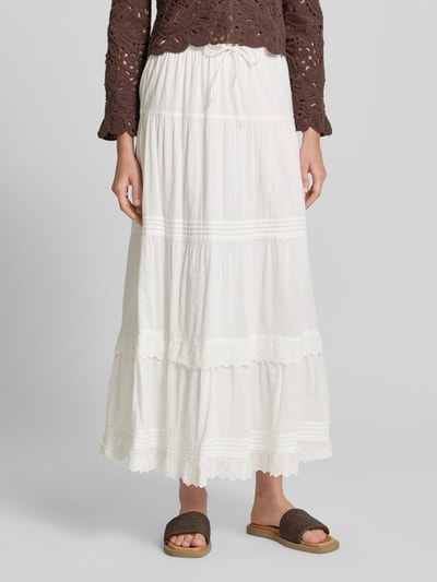VERO MODA Schmaler Maxi-Rock aus reiner Baumwolle Modell 'SANDY' Weiss 4