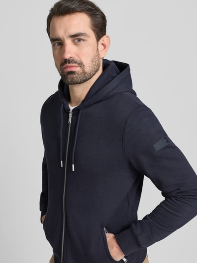 Marc O'Polo Regular Fit Sweatjacke aus reiner Baumwolle Marine 3