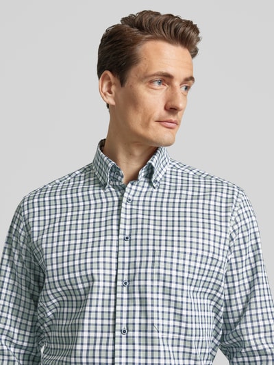 ETERNA COMFORT FIT Koszula biznesowa o kroju comfort fit z kołnierzykiem typu button down Zielony 3