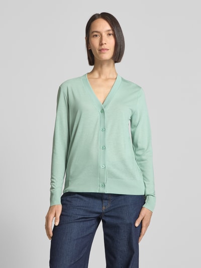 MAERZ Muenchen Kurtka z dzianiny z listwą guzikową Miętowy 4