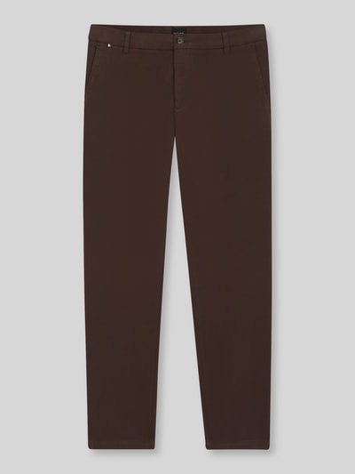 BOSS Regular fit smalle broek van katoenmix model 'Kane1' Donkerbruin - 2