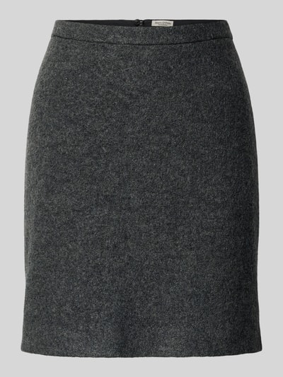 Marc O'Polo Regular Fit Mini-Rock aus Viskose-Mix Dunkelgrau Melange 1
