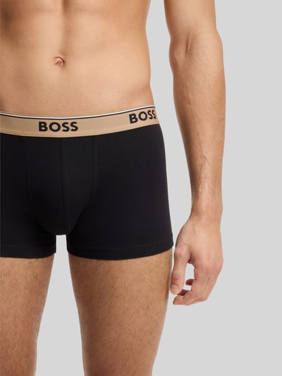 BOSS Obcisłe bokserki z mieszanka bawełny w zestaw 3 szt. Czarny 2