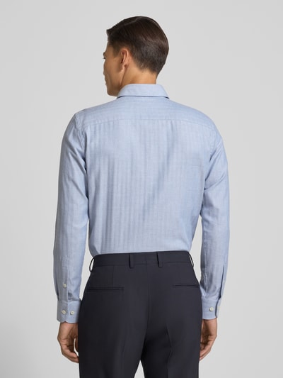 Profuomo Slim Fit Business-Hemd mit Kentkragen Blau 5