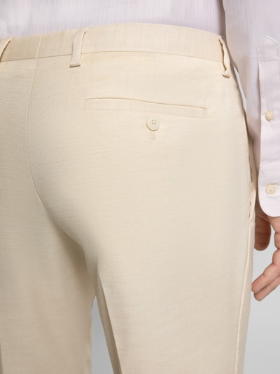 MCNEAL Regular Fit Anzughose mit Leinen-Anteil Beige 3