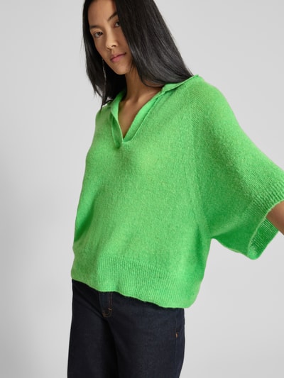 Marc Cain Gebreide pullover met V-hals Appeltjesgroen - 3