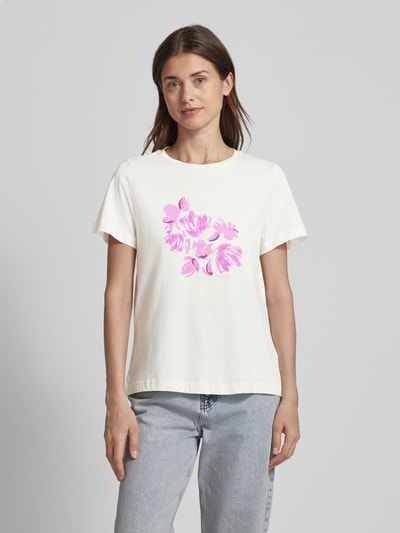Tom Tailor T-Shirt mit floralem Print Offwhite 4