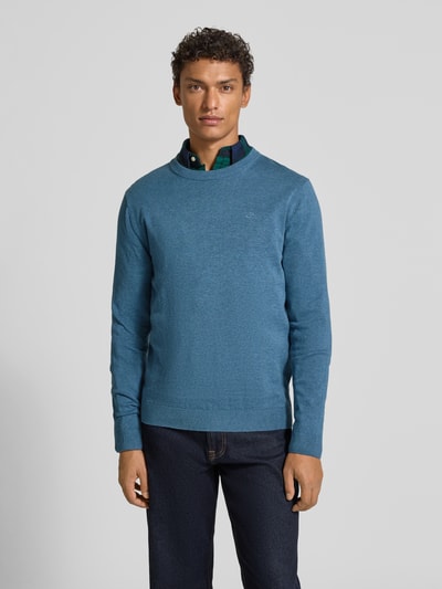 Tom Tailor Sweter z dzianiny o kroju regular fit z czystej bawełny Niebieski 4