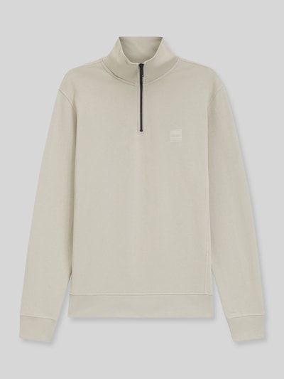 BOSS Orange Regular Fit Troyer aus reiner Baumwolle Modell 'Zetrust' Beige 2