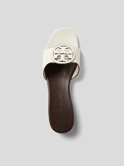 Tory Burch Mules mit Logo-Motiv Ecru 4