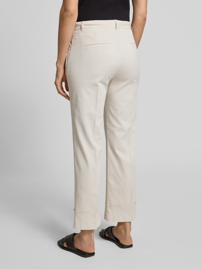 SEDUCTIVE Spodnie o rozkloszowanym kroju w kant model ‘MINESSE’ Piaskowy 5