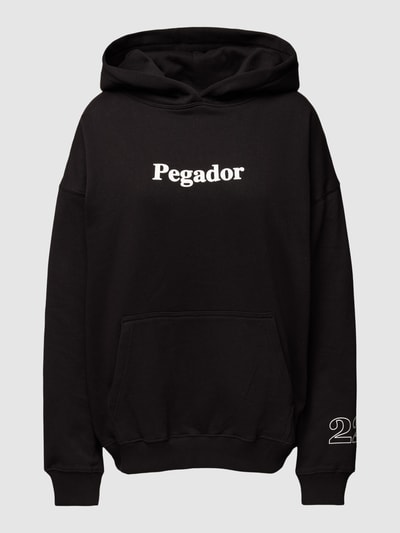 Pegador Oversized hoodie met extra brede schouders, model 'HABO' Zwart - 2