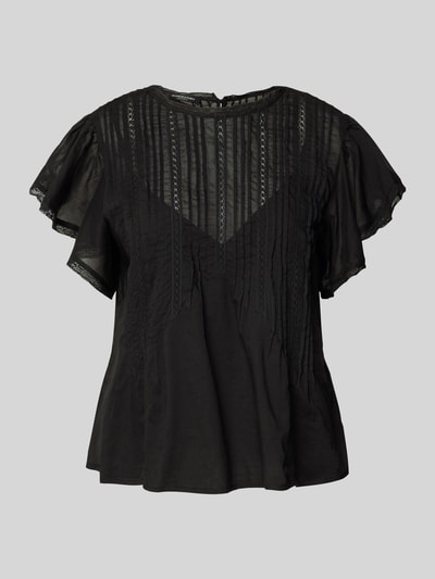 Scotch & Soda Regular Fit Bluse aus reiner Baumwolle mit Lochmuster Black 2