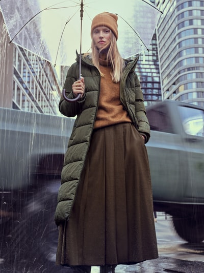 Weekend Max Mara Spódnica kopertowa rozkloszowana z mieszanki żywej wełny model ‘FASTOSO’ Czekoladowy 6