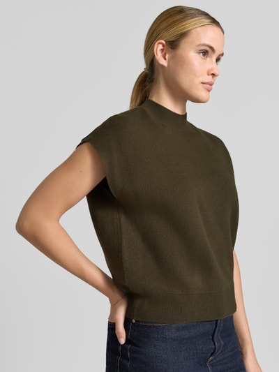 VERO MODA Loose Fit Pullover aus Viskose-Baumwoll-Mix Modell 'ELLY' Dunkelrot 3