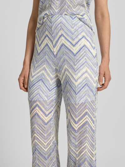 s.Oliver BLACK LABEL Spodnie o szerokim kroju z dżersejowej dzianiny Niebieski 3