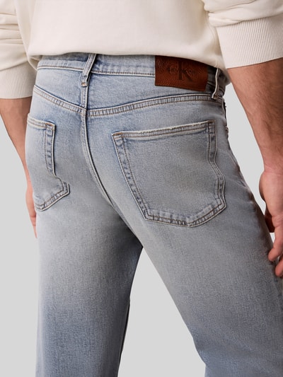 Calvin Klein Jeans Straight Fit Jeans aus reiner Baumwolle Hellblau 6