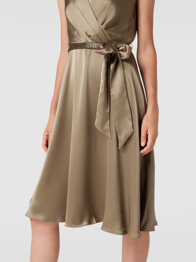 Lauren Ralph Lauren Knielanges Cocktailkleid mit Taillengurt Lind 3