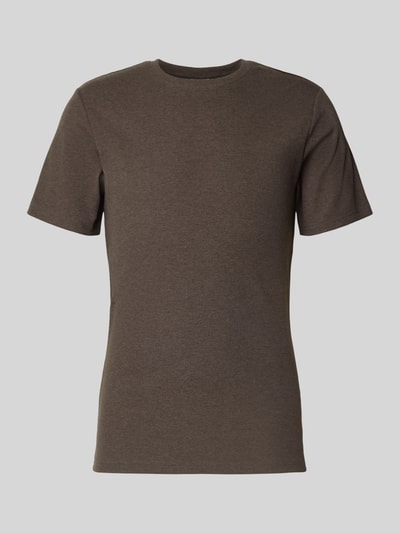 Only & Sons Regular Fit T-Shirt mit Rippstruktur Modell 'TANNER' Mittelgrau Melange 2