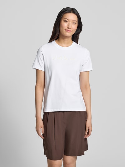 COMMA Regular Fit T-Shirt mit Motiv-Print Offwhite 4