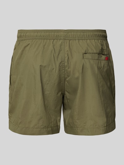 HUGO Badeshorts mit Label Patch Modell 'DOMINICA' Khaki 3