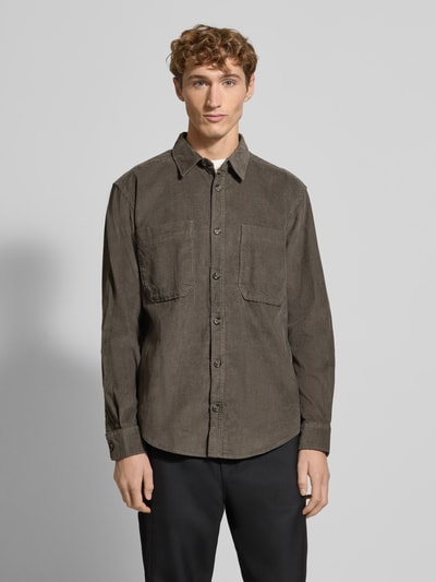 Only & Sons Loose Fit Freizeithemd aus reiner Baumwolle Modell 'ALP' Hellgrau 4