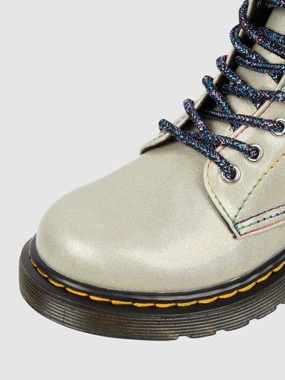 Dr. Martens Buty z efektem błyszczącym model ‘1460 J’  Srebrny 2