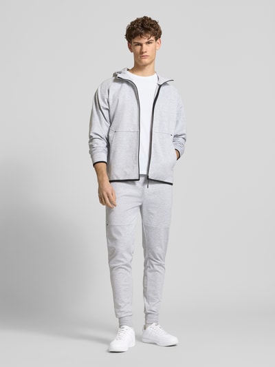 JACK & JONES Sweatpants mit Baumwoll-Anteil Modell 'GORDON' Hellgrau Melange 1