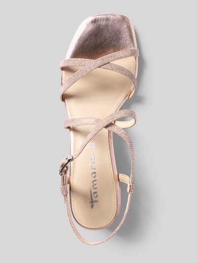 Tamaris Sandalen in Samt-Optik  Rose Gold 3