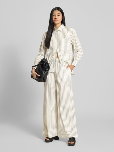 MAX&Co. Wide Leg Stoffhose mit Eingrifftaschen Modell 'GITANE' Ecru 1