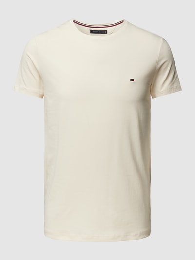 Tommy Hilfiger Slim Fit T-Shirt mit Logo-Stitching Beige 2