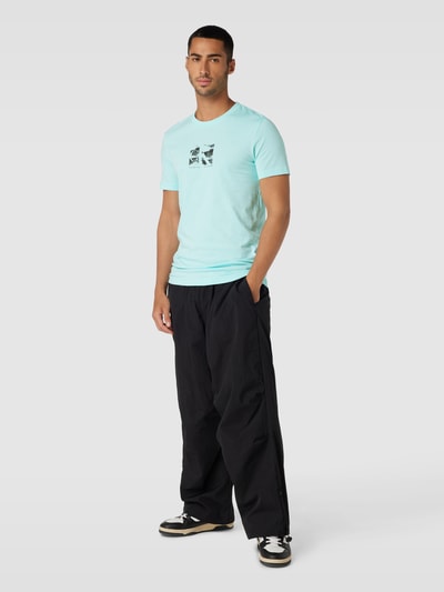 Calvin Klein Jeans T-Shirt mit Label-Print Aqua 1