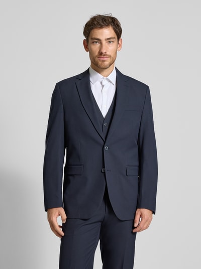 Christian Berg Men Regular fit 2-knoops colbert met reverskraag  Marineblauw - 4